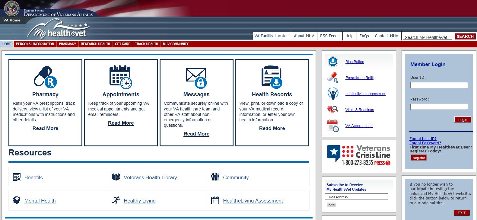 Registration VA Online Rx Refill For Veterans - My HealtheVet - My ...